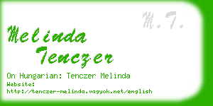 melinda tenczer business card